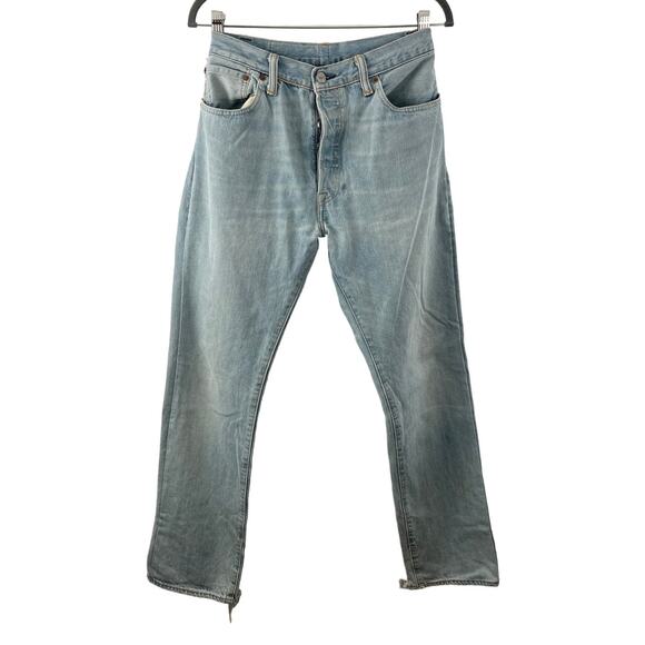 Urban Renewal Levi's Vintage Recycled Denim Jeans Blue Cotton Distressed XS NEW - Picture 1 of 13